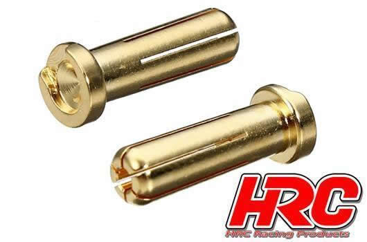 HRC Racing Stecker 5.0mm männchen Low Profile (2 Stk.) Gold / HRC9005L