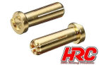 HRC Racing Stecker 5.0mm männchen Low Profile (2 Stk.) Gold / HRC9005L