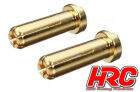 HRC Racing Stecker 5.0mm männchen Low Profile (2 Stk.) Gold / HRC9005L