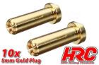 HRC Racing Stecker 5.0mm männchen Low Profile (10 Stk.) Gold / HRC9005LB