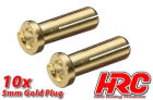 HRC Racing Stecker 5.0mm männchen Low Profile (10 Stk.) Gold / HRC9005LB