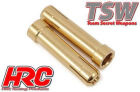 HRC Racing Stecker Adapter Rohr 5.0mm zu 4.0mm (2 Stk.) Gold / HRC9016A