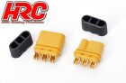 HRC Racing Stecker MR30 Triple 1 paar (1 male & 1 female) Gold / HRC9020P