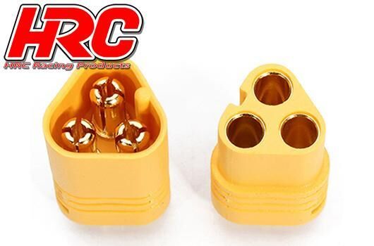 HRC Racing Stecker MT60 Triple 1 paar (1 male & 1 female) Gold / HRC9021P