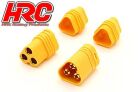 HRC Racing Stecker MT60 Triple 1 paar (1 male & 1 female) Gold / HRC9021P