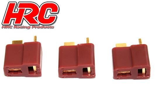 HRC Racing Stecker Ultra T (Deans Kompatible) weibchen (3 Stk.) Gold / HRC9032A