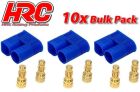 HRC Racing Stecker EC3 männchen (10 Stk.) Gold / HRC9052B