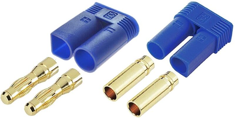 HRC Racing Stecker EC5 männchen + weibchen (1 paar) Gold / HRC9058P