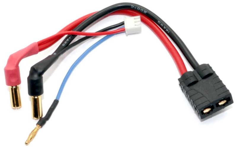 HRC Racing Fahr & Ladekabel 5mm Stecker zu TRX & Balancer Stecker Gold / HRC9152T