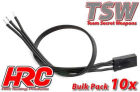HRC Racing Servo Kabel JR30cm Länge All-Black (Schwarz/Schwarz/Schwarz) BULK 10 Stk. / HRC9216B