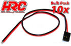 HRC Racing Akku Kabel JR30cm Länge BULK 10 Stk. / HRC9218B