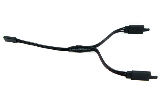 HRC Racing Kabel Y JR typ 14cm Schwarz/Schwarz/Schwarz 22AWG with Clip / HRC9249KC