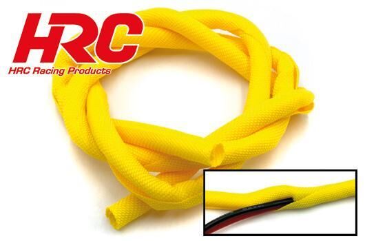 HRC Racing Kabel Gewebeschutzschlauch WRAP Super Soft gelb 13mm für 8~16 AWG Kabel (1m) / HRC9501PCY