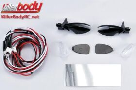 KillerBody Lichtset 1/10 TC/Drift Scale LED Spiegel mit...