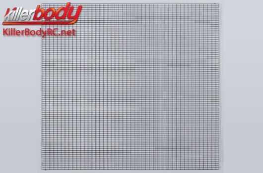 KillerBody Karrosserieteile 1/10 Zubehör Scale Rostfreier Stahl modifiziert Gitter von Luftzufuhr 100x100mm Square Schwarz / KBD48123