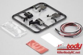 KillerBody Lichtset 1/10 Truck Scale LED Spiegel mit LED Unit Set / KBD48228