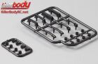 KillerBody Karrosserieteile 1/10 Zubehör Scale Türgriffe aus Plastik Schwarz / KBD48236