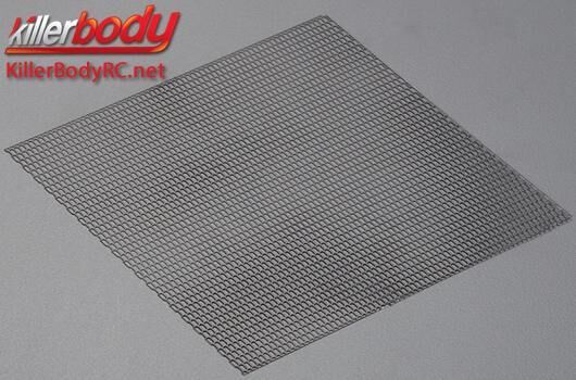 KillerBody Karrosserieteile 1/10 Zubehör Scale Rostfreier Stahl modifiziert Gitter von Luftzufuhr 100x100mm Oval Schwarz / KBD48267