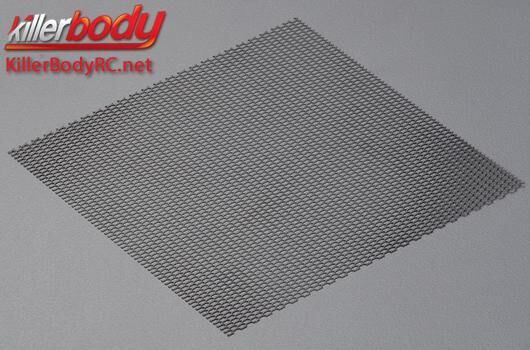 KillerBody Karrosserieteile 1/10 Zubehör Scale Rostfreier Stahl modifiziert Gitter von Luftzufuhr 100x100mm Wabe Schwarz / KBD48268