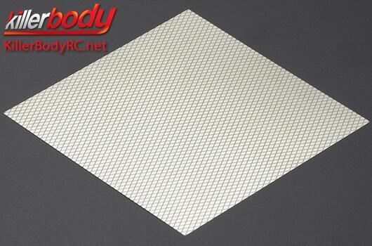 KillerBody Karrosserieteile 1/10 Zubehör Scale Rostfreier Stahl modifiziert Gitter von Luftzufuhr 100x100mm Diamond Silber / KBD48272