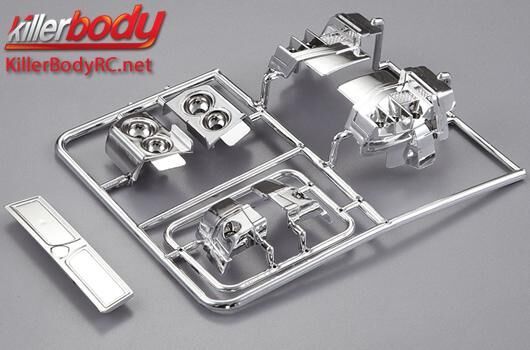 KillerBody Karrosserieteile 1/10 Touring / Drift Scale Chrome Plastik Teile Satz für Lancia Delta HF Integrale / KBD48292