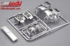 KillerBody Karrosserieteile 1/10 Touring / Drift Scale Chrome Plastik Teile Satz für Lancia Delta HF Integrale / KBD48292