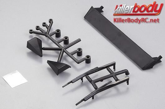 KillerBody Karrosserieteile 1/10 Touring / Drift Scale Schwarz Plastik Teile für Lancia Delta HF Integrale / KBD48294