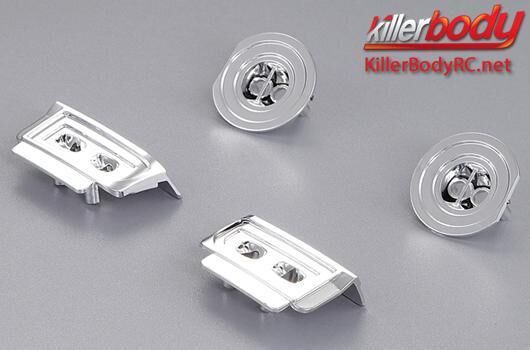 KillerBody Karrosserieteile 1/10 Touring / Drift Scale Chrome Scheinwerferträger für Lancia Stratos (1977 Giro dItalia) / KBD48315