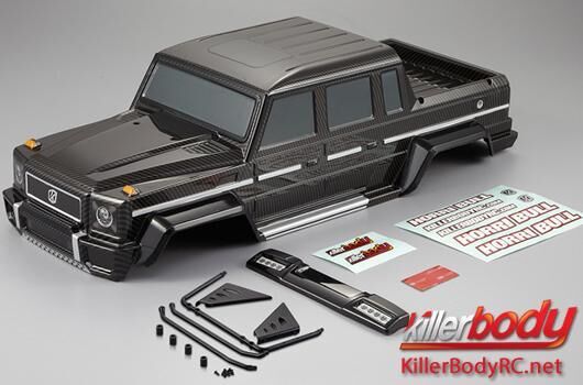 KillerBody Karosserie 1/10 Crawler Scale Fertig lackiert Horri-Bull Kohlenfahser graphics fits Axial 2012 Jeep Wrangler / KBD48332