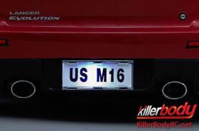 KillerBody Lichtset 1/10 TC/Drift Scale LED Nummerplate mit LED Unit Set / KBD48351