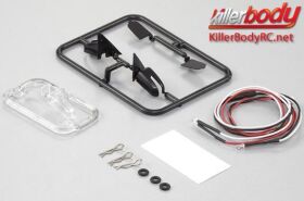 KillerBody Lichtset 1/10 TC/Drift Scale LED Spiegel mit LED Unit Set / KBD48357