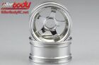KillerBody Felgen 1/10 Touring Scale 12mm Hex 5-Spoke 6mm offset Silber (4 Stk.) / KBD48364