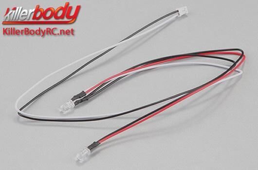 KillerBody Lichtset 1/10 Scale LED Unit Set 2x Weiss 5mm LEDs / KBD48463
