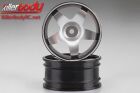 KillerBody Felgen 1/10 Touring Scale 12mm Hex CNC Aluminium Alfa Romeo 75 Turbo Evoluzione Silber / Schwarz (2 Stk.) / KBD48480SIL