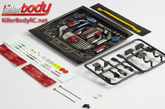 KillerBody Karosserie Zubehör 1/10 Touring / Drift Scale Tourenwagen Motor Fertig lackiert / KBD48495
