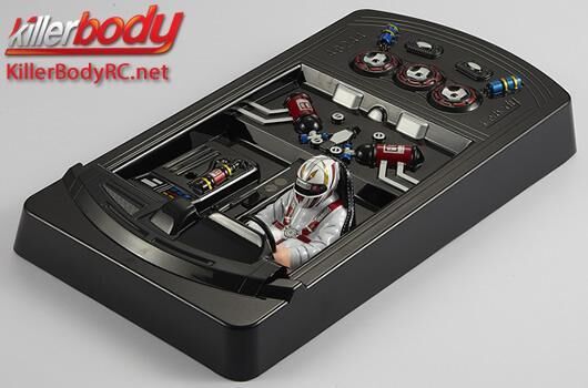 KillerBody Karosserie Teilen 1/10 Touring / Drift Scale Vordere-Motor Cockpit Set (Fahrer an Links) Fertig / KBD48501