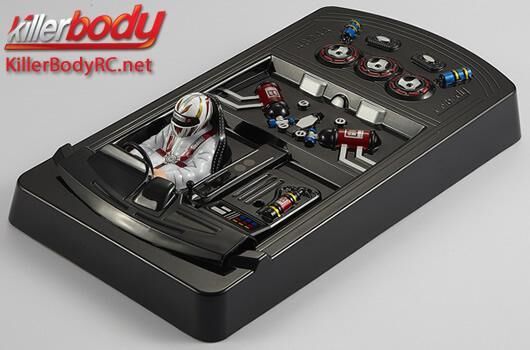 KillerBody Karosserie Teilen 1/10 Touring / Drift Scale Vordere-Motor Cockpit Set (Fahrer an Rechts) Fertig / KBD48502