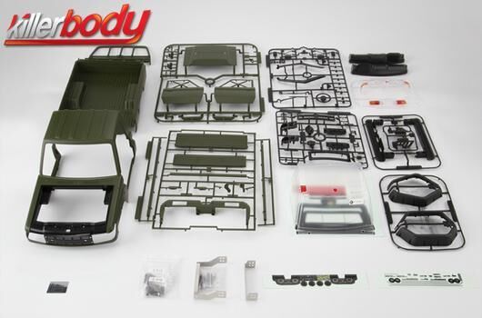KillerBody Karosserie 1/10 Crawler Traxxas TRX-4 Scale Fertig lackiert Box Toyota Land Cruiser 70 Military Green / KBD48733
