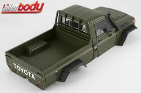 KillerBody Karosserie 1/10 Crawler Traxxas TRX-4 Scale Fertig lackiert Box Toyota Land Cruiser 70 Military Green / KBD48733