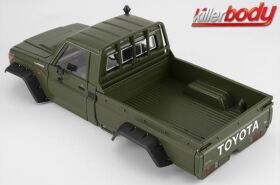KillerBody Karosserie 1/10 Crawler Traxxas TRX-4 Scale Fertig lackiert Box Toyota Land Cruiser 70 Military Green / KBD48733