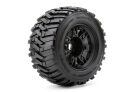 Roapex Reifen 1/8 Monster Truck montiert 1/2 offset Schwarz Felgen 17mm Hex Morph (2 Stk.) / RXR4005-B2
