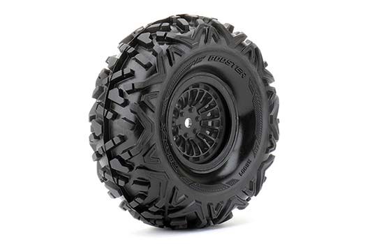 Roapex Reifen 1/10 Crawler montiert 1.9 Schwarz Felgen 12mm Hex Booster (2 Stk.) / RXR6001-B