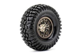Roapex Reifen 1/10 Crawler montiert 1.9 Chrome Schwarz...