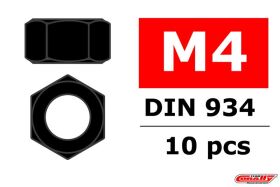 Team Corally Stahl Muttern M4 Schwarz passiviert 10 St /...