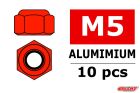 Team Corally Aluminium Sechskantmutter Selbstsichernd M5 Rot 10 St / C-3106-50-5