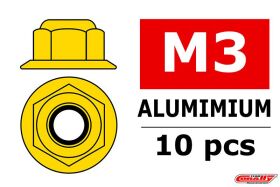 Team Corally Aluminium Sechskantmutter Selbstsichernd M3...