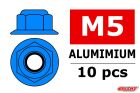 Team Corally Aluminium Sechskantmutter Selbstsichernd M5 mit Bund Blau 10 St / C-3107-50-4