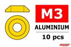 Team Corally Aluminium Unterlegscheibe for M3 Linsenkopfschrauben AD=10mm Gold 10 St / C-3211-30-0