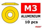 Team Corally Aluminium Unterlegscheibe for M3 Linsenkopfschrauben AD=15mm Gold 10 St / C-3212-30-0