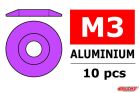 Team Corally Aluminium Unterlegscheibe for M3 Linsenkopfschrauben AD=15mm Violet 10 St / C-3212-30-2